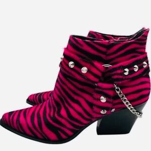 Jessica Simpson neon calf hair booties NEW